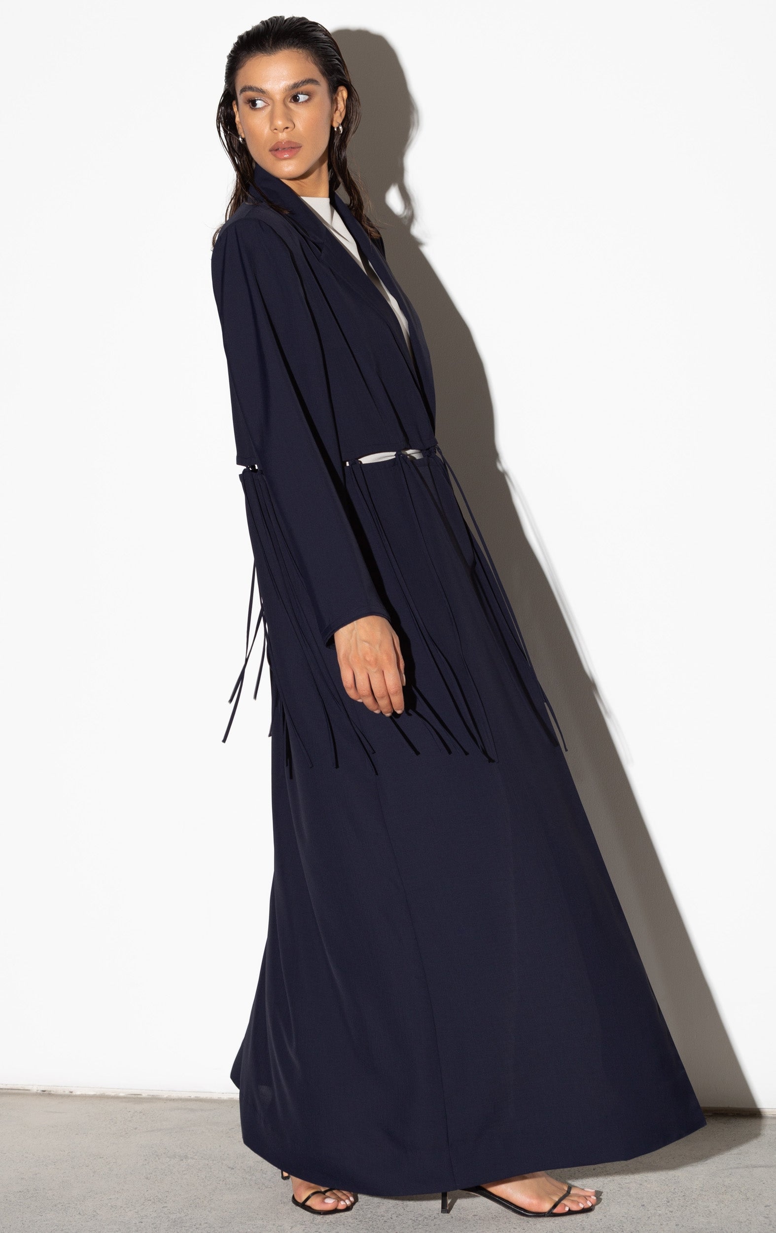 Tassel Abaya in Navy