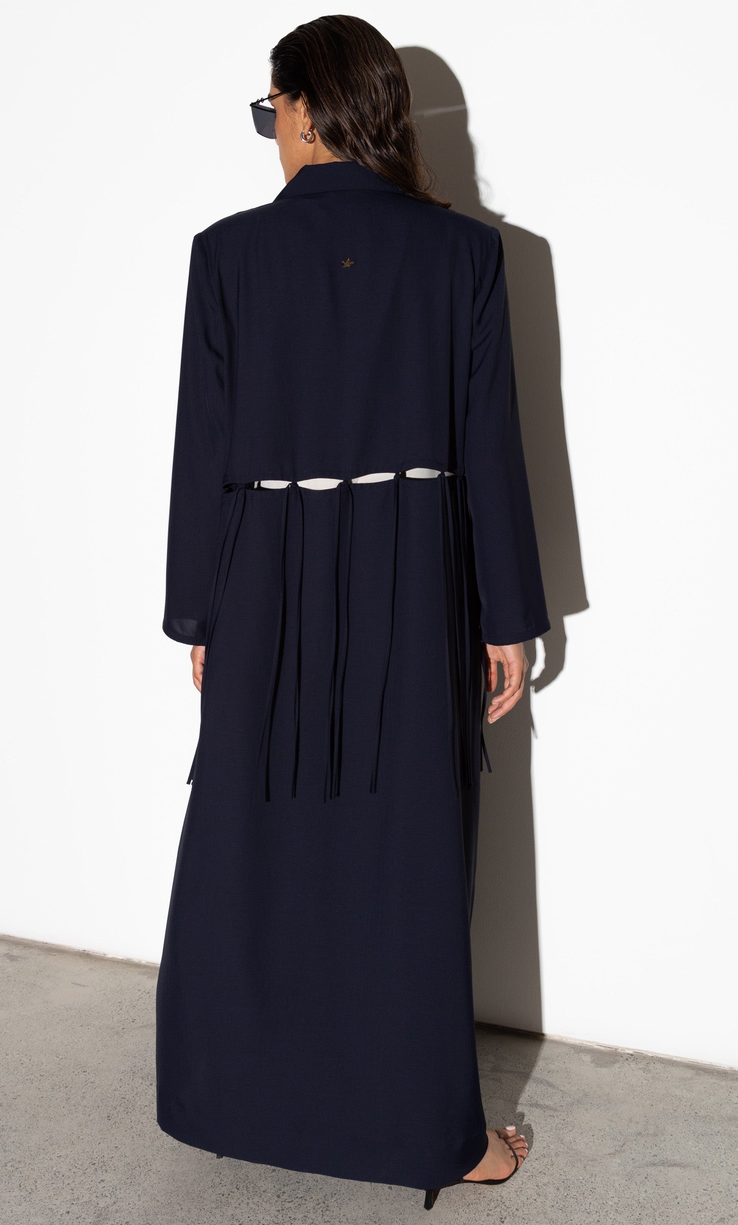 Tassel Abaya in Navy