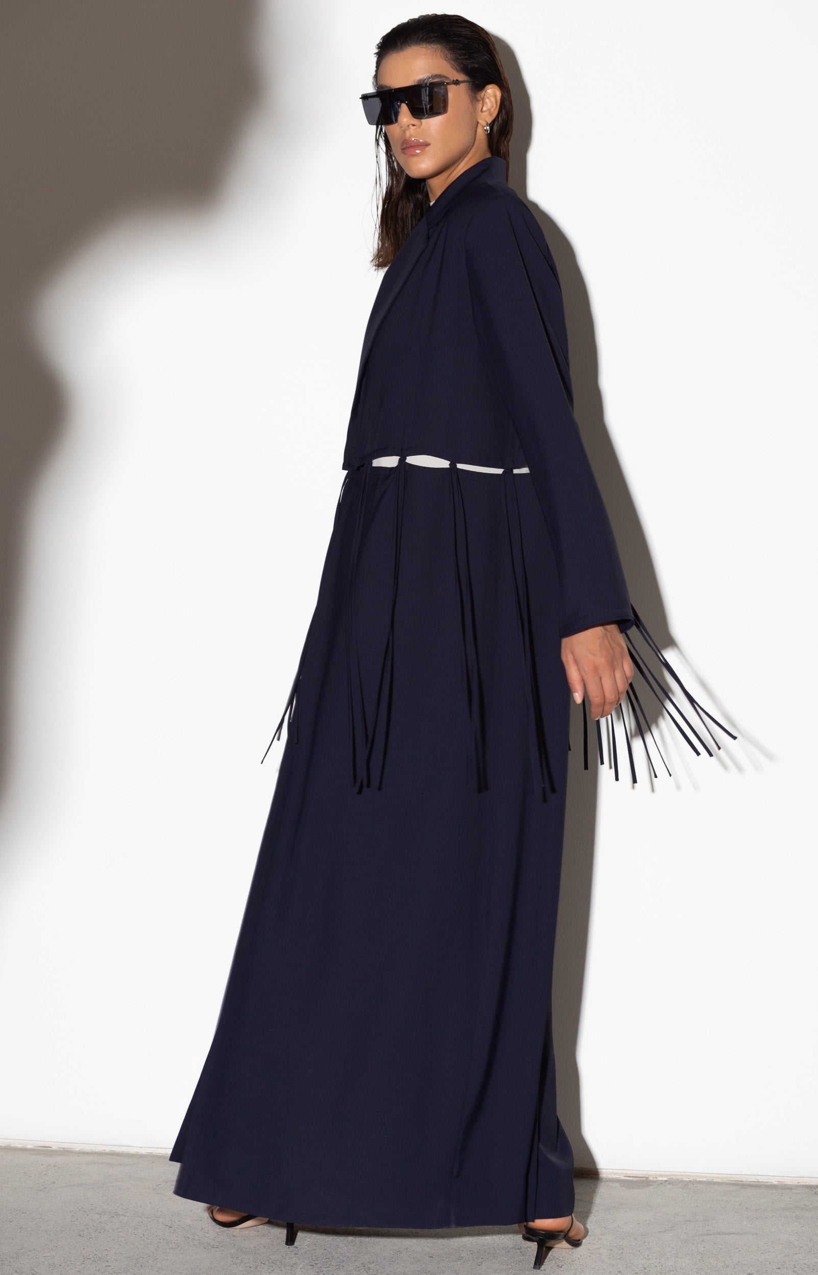 Tassel Abaya in Navy