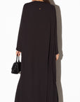 Pleated Summer Abaya in Black