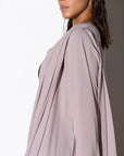 Pleated Summer Abaya in Mauve