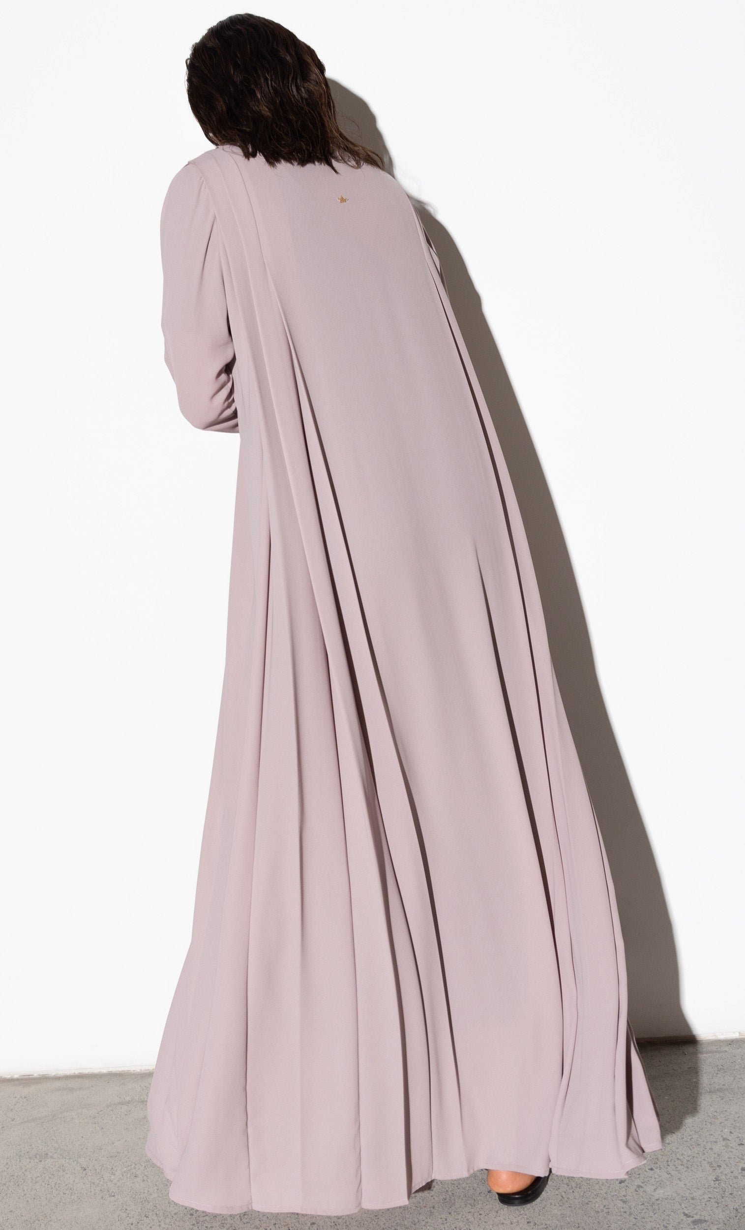 Pleated Summer Abaya in Mauve