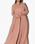 Pleated Summer Abaya in Toffee