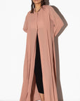 Pleated Summer Abaya in Toffee