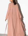 Pleated Summer Abaya in Toffee