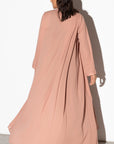 Pleated Summer Abaya in Toffee