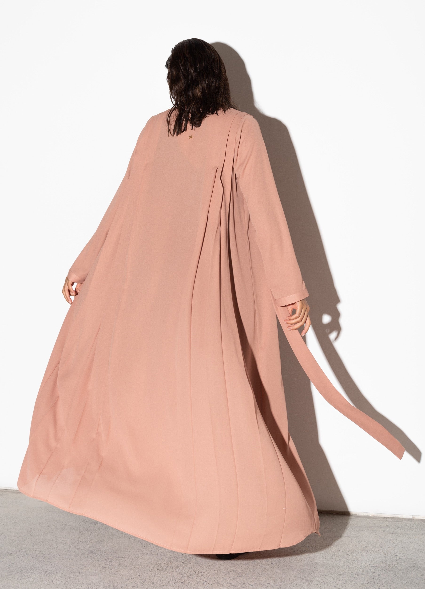 Pleated Summer Abaya in Toffee