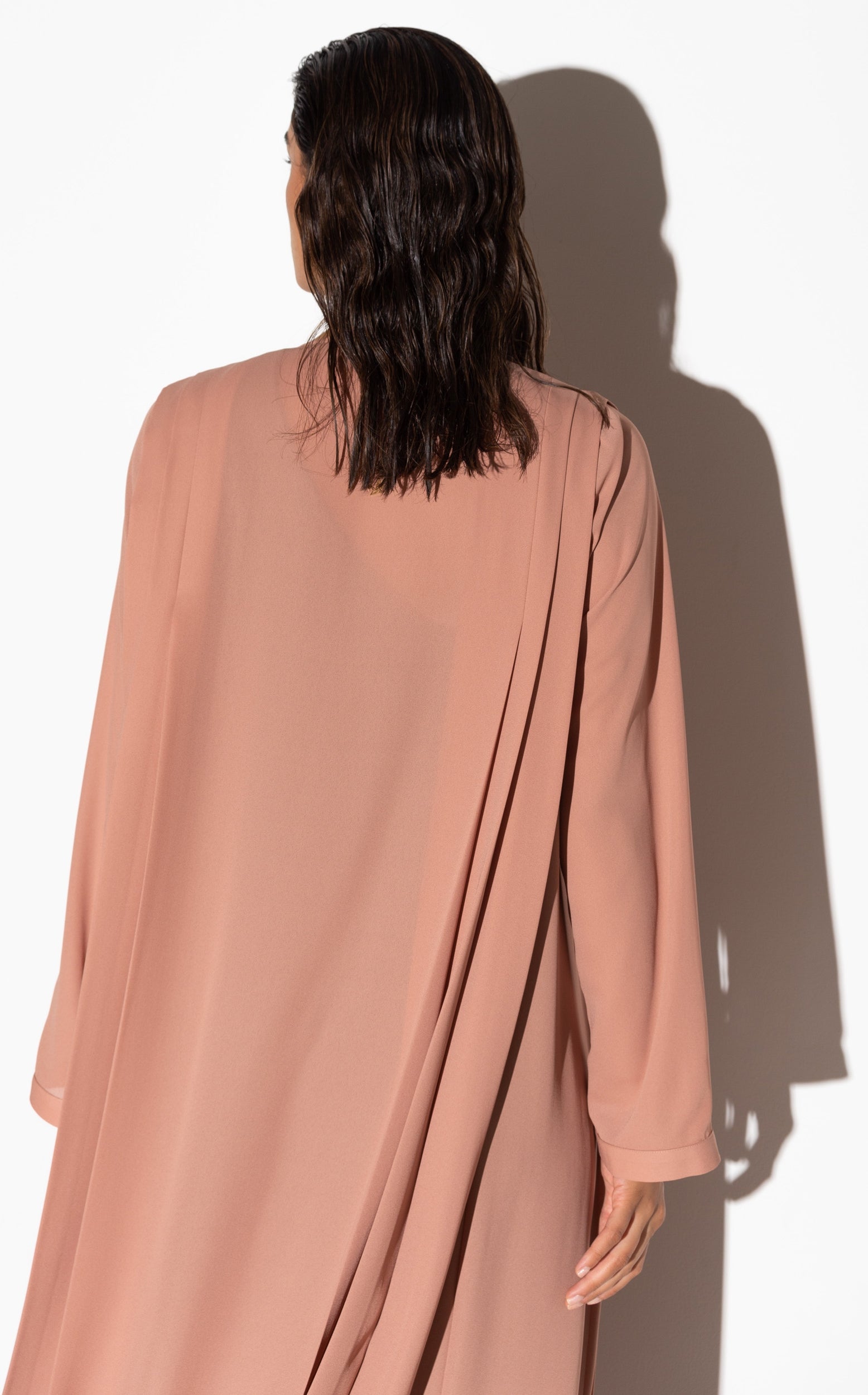 Pleated Summer Abaya in Toffee