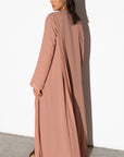 Pleated Summer Abaya in Toffee