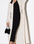 Sleek Jacket Open Abaya in Off-White