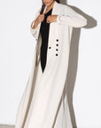 Sleek Jacket Open Abaya in Off-White