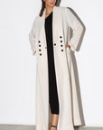 Sleek Jacket Open Abaya in Off-White