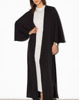 Loose Abaya in Black with Fancy Scarf