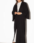 Loose Abaya in Black with Fancy Scarf