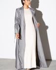 Jacket Abaya in Gray Pin Stripe