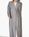 Jacket Abaya in Gray Pin Stripe