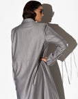 Jacket Abaya in Gray Pin Stripe