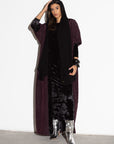 Crushed Abaya in Plum