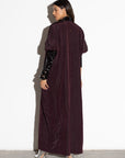 Crushed Abaya in Plum