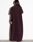 Crushed Abaya in Plum