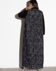 Winter Blue Tweed with Black Abaya