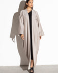 Winter Reversible Abaya in Ivory / Tan