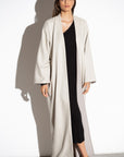 Winter Reversible Abaya in Ivory / Tan