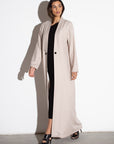 Sleek Jacket Abaya in Ivory