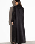 Classy Black Ribbed A-Cut Abaya