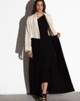 IVORY BLACK TWO TONE ABAYA