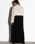 IVORY BLACK TWO TONE ABAYA