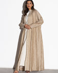 Textured Loose Cut Golden Abaya