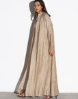 Textured Loose Cut Golden Abaya