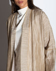 Textured Loose Cut Golden Abaya