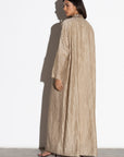 Textured Loose Cut Golden Abaya