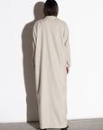 WINTER REVERSIBLE ABAYA IN CARAMEL-IVORY