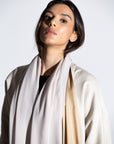 WINTER REVERSIBLE ABAYA IN CARAMEL-IVORY