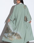 Hand Painted Colour kimono in Mint Green