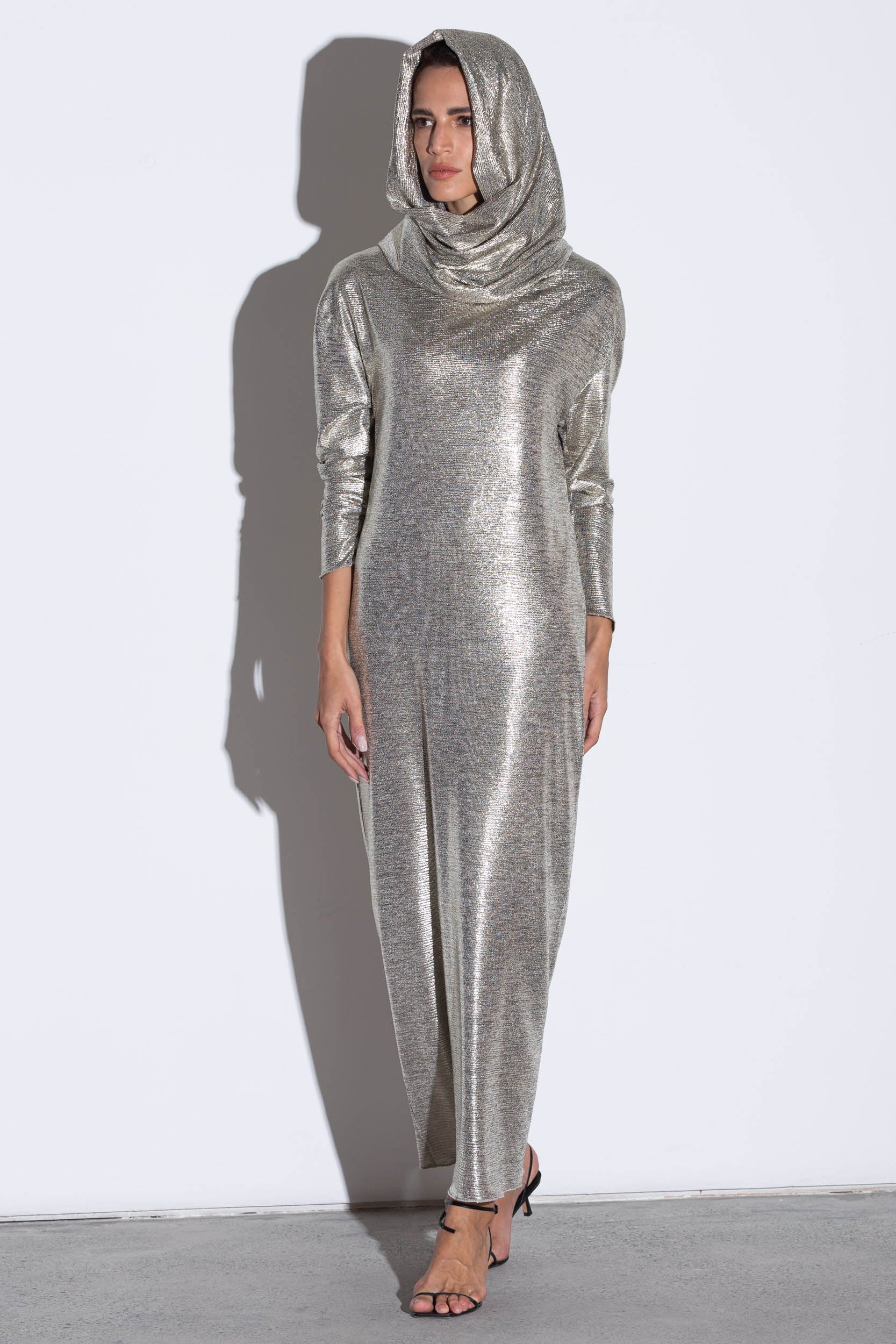 Metallic Silver Dress