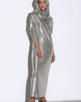 Metallic Silver Dress