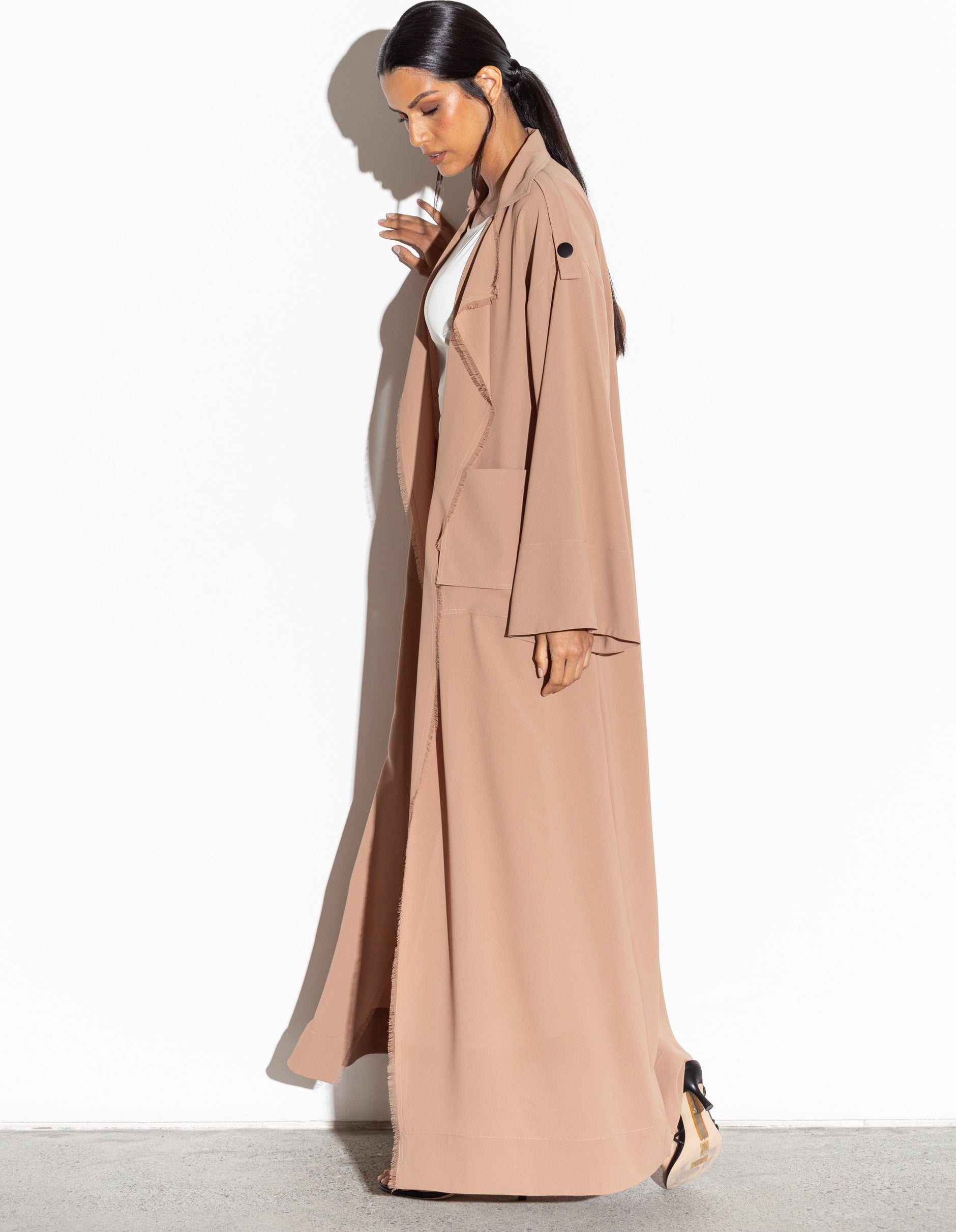 Trench Abaya in Caramel