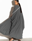 Woven Abaya in Gray Green