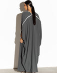 Woven Abaya in Gray Green