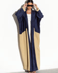 Navy Mustard Loose Abaya