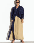 Navy Mustard Loose Abaya