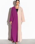 Two Sided Abaya in Fuschia Nude