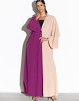 Two Sided Abaya in Fuschia Nude