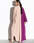 Two Sided Abaya in Fuschia Nude