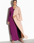 Two Sided Abaya in Fuschia Nude