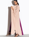 Two Sided Abaya in Fuschia Nude